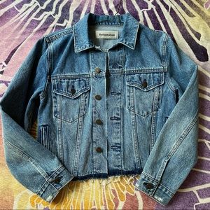 Reformation jean jacket xs badlands